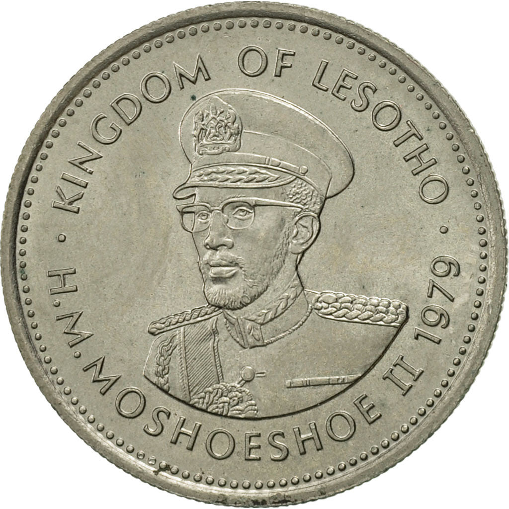 Coin, Lesotho, Moshoeshoe II, 25 Lisente, 1979, AU(55-58), Copper-nickel, KM:20