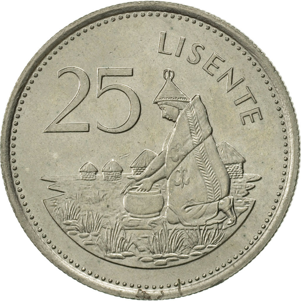 Coin, Lesotho, Moshoeshoe II, 25 Lisente, 1979, AU(55-58), Copper-nickel, KM:20