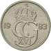 Moneda, Suecia, Carl XVI Gustaf, 50 Öre, 1983, EBC, Cobre - níquel, KM:855