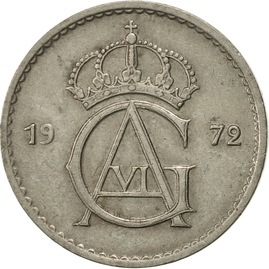 Monnaie, Suède, Gustaf VI, 50 Öre, 1972, TTB+, Copper-nickel, KM:837