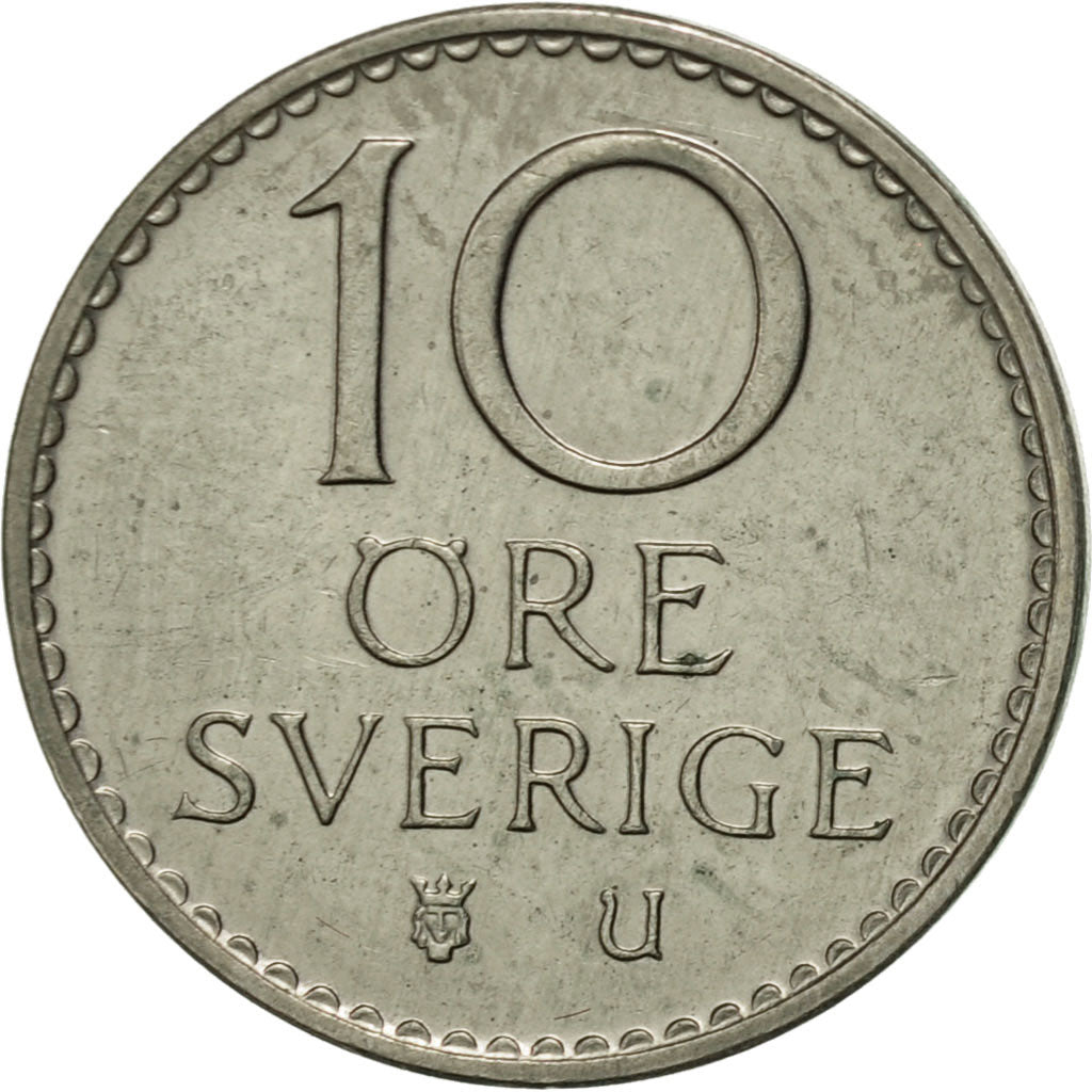 Monnaie, Suède, Gustaf VI, 10 Öre, 1973, SUP, Copper-nickel, KM:835