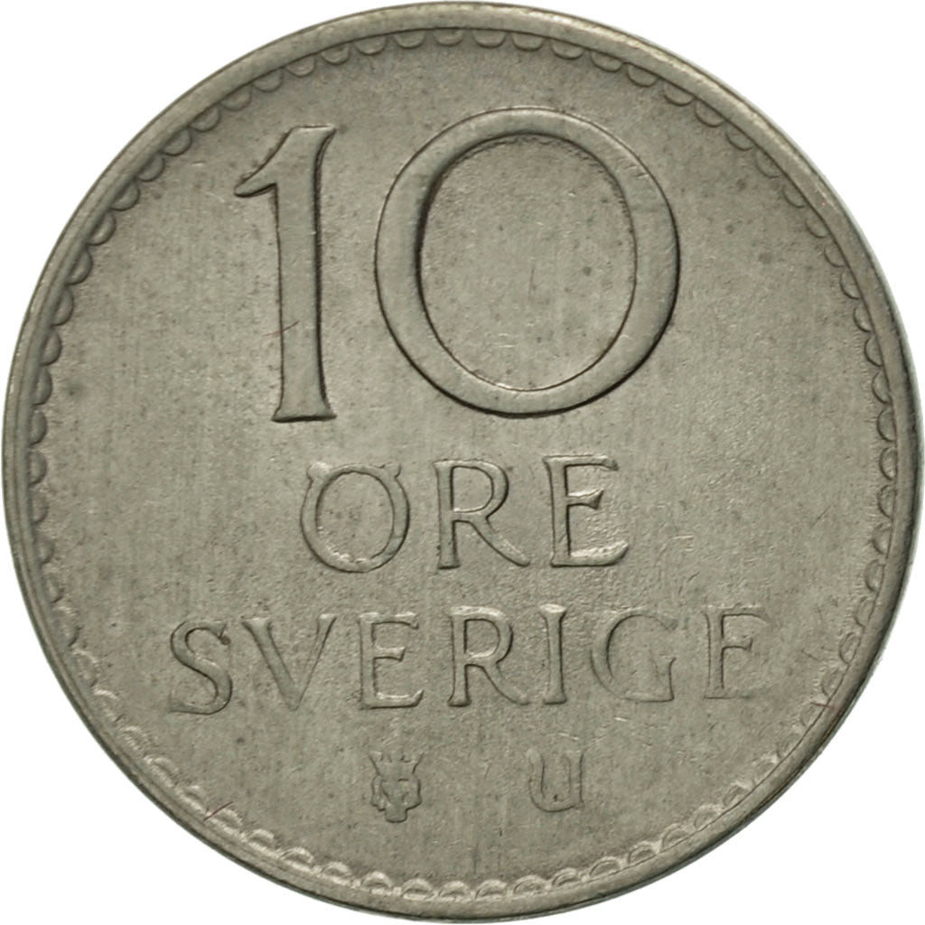 Coin, Sweden, Gustaf VI, 10 Öre, 1971, AU(55-58), Copper-nickel, KM:835