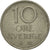 Moneta, Svezia, Gustaf VI, 10 Öre, 1970, BB+, Rame-nichel, KM:835