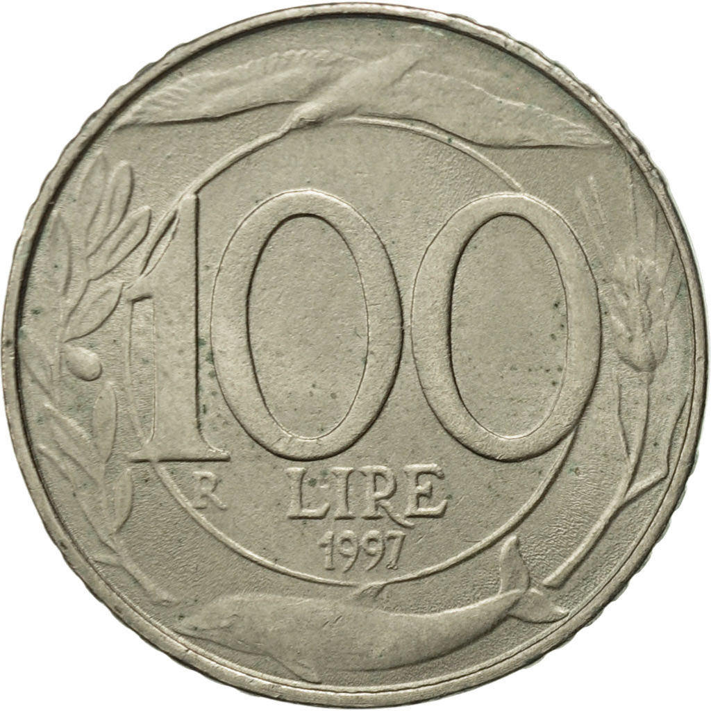 Moneta, Italia, 100 Lire, 1997, Rome, SPL-, Rame-nichel, KM:159