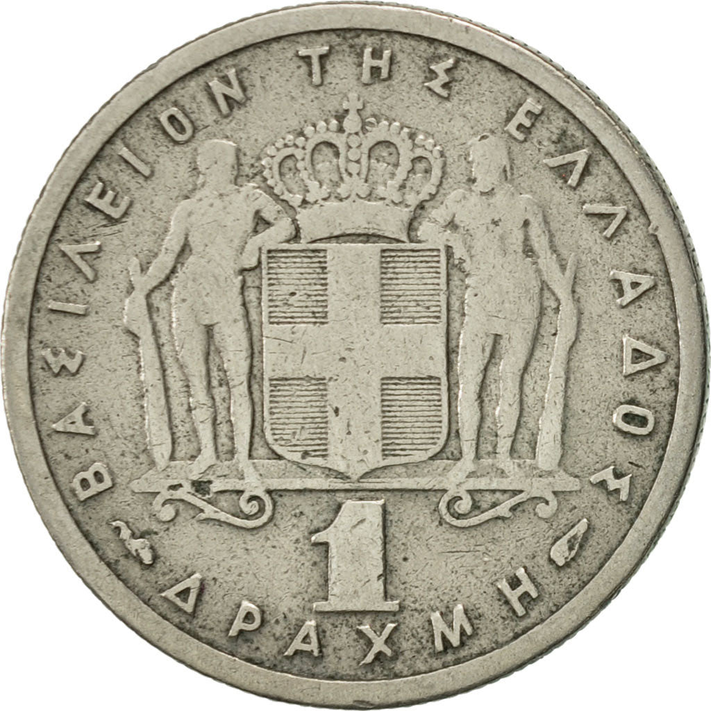 Coin, Greece, Paul I, Drachma, 1954, EF(40-45), Copper-nickel, KM:81