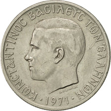 Coin, Greece, Constantine II, Drachma, 1971, AU(50-53), Copper-nickel, KM:98