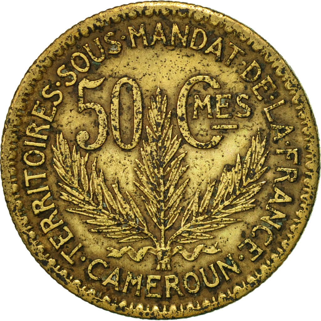 Coin, Cameroon, 50 Centimes, 1926, Paris, EF(40-45), Aluminum-Bronze, KM:1