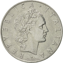 Italy, 50 Lire, 1957, Rome, AU(55-58), Stainless Steel, KM:95.1