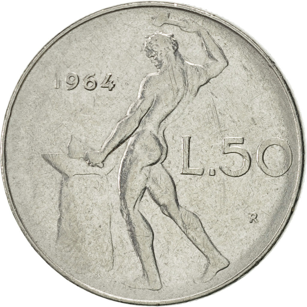 Monnaie, Italie, 50 Lire, 1964, Rome, SUP, Stainless Steel, KM:95.1