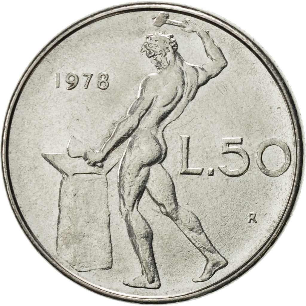 Moneda, Italia, 50 Lire, 1978, Rome, EBC, Acero inoxidable, KM:95.1