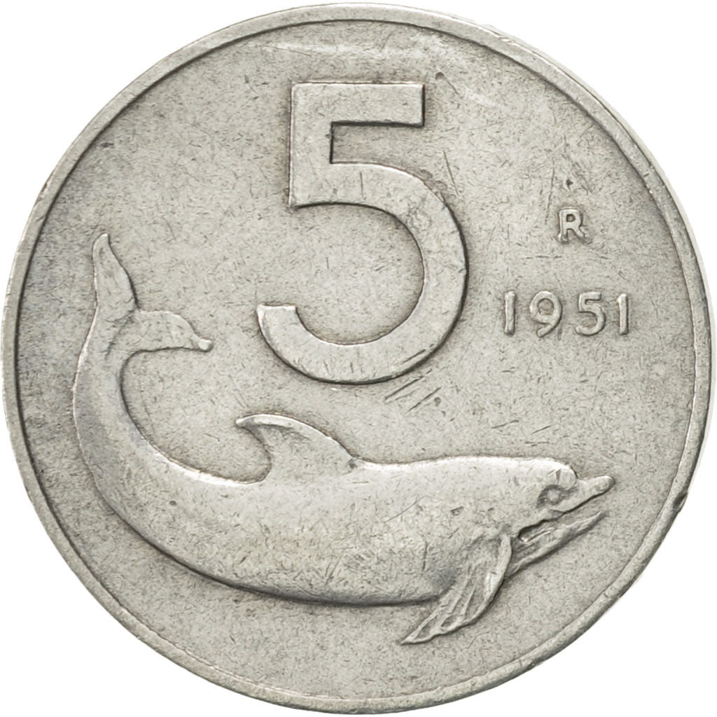 Monnaie, Italie, 5 Lire, 1951, Rome, TTB+, Aluminium, KM:92