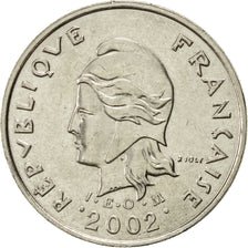 New Caledonia, 10 Francs, 2002, Paris, AU(55-58), Nickel, KM:11