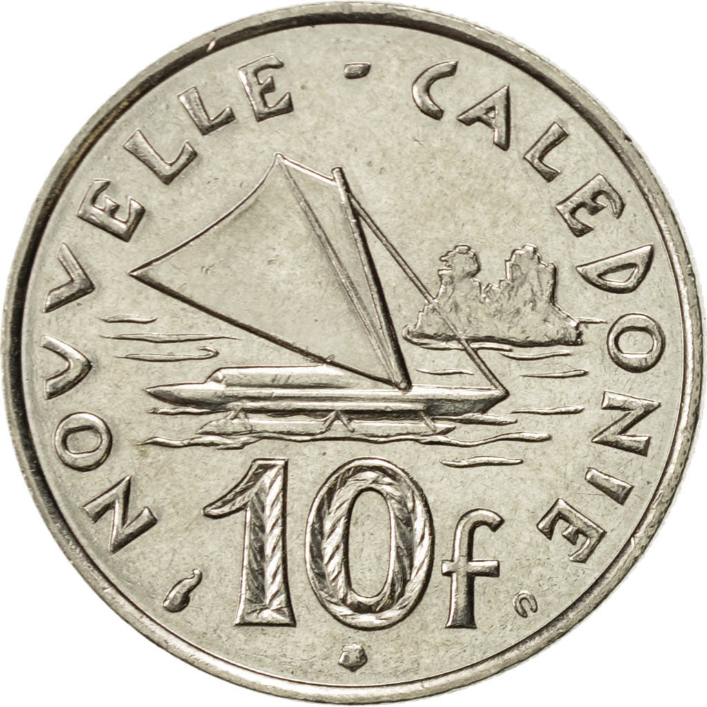 New Caledonia, 10 Francs, 2002, Paris, AU(55-58), Nickel, KM:11