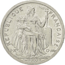 Coin, New Caledonia, Franc, 2000, Paris, AU(55-58), Aluminum, KM:10