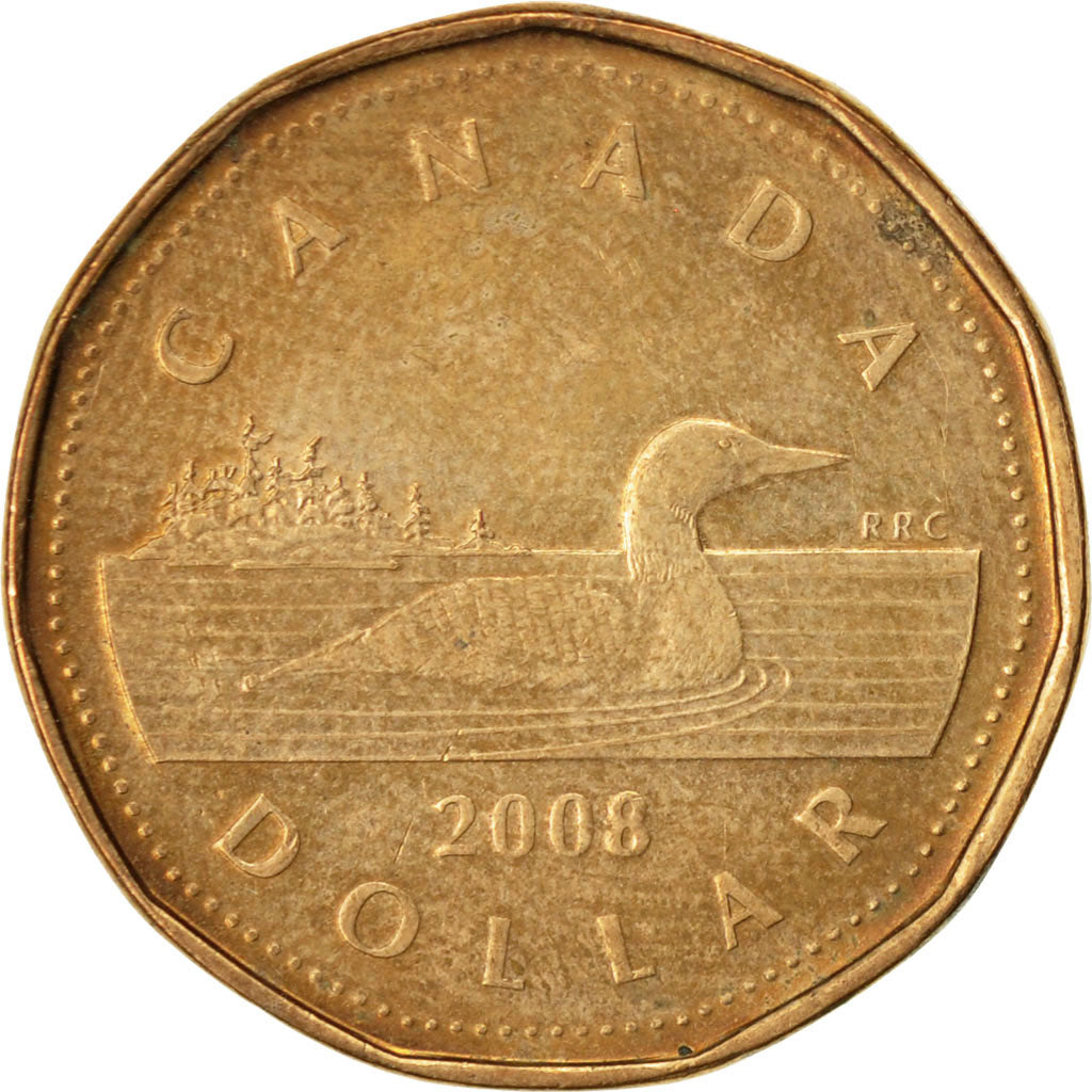 Coin, Canada, Elizabeth II, Dollar, 2008, Royal Canadian Mint, Winnipeg