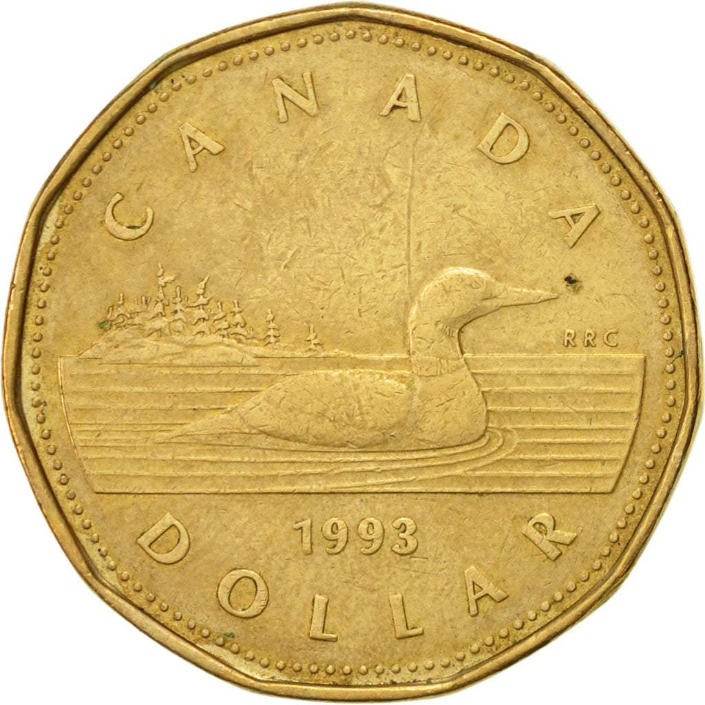 Coin, Canada, Elizabeth II, Dollar, 1993, Royal Canadian Mint, Ottawa