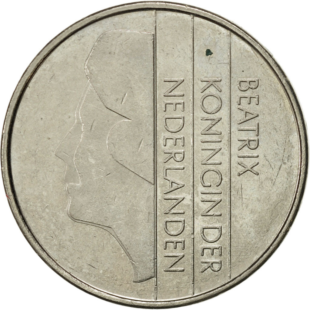 Coin, Netherlands, Beatrix, 2-1/2 Gulden, 1985, AU(50-53), Nickel, KM:206