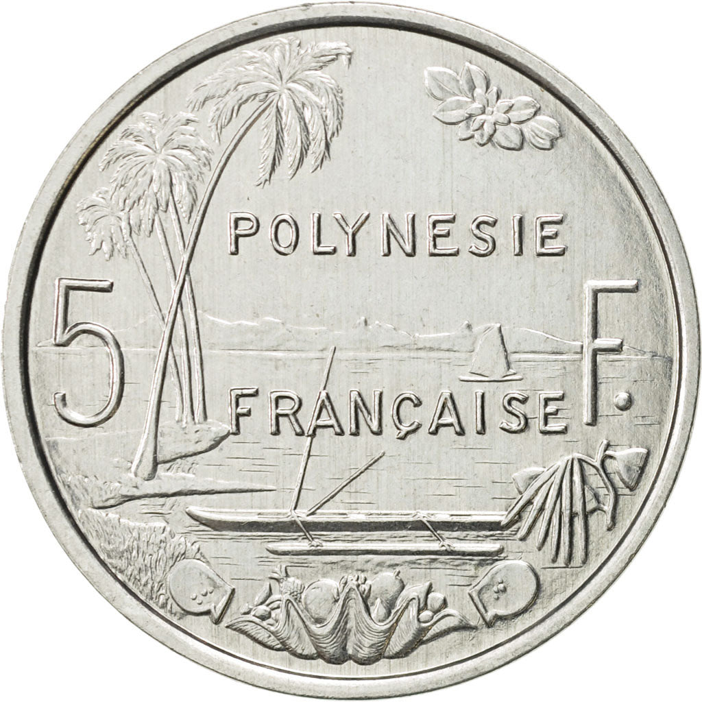 Polinesia francese, 5 Francs, 1996, Paris, SPL, Alluminio, KM:12
