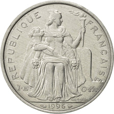 Coin, French Polynesia, 5 Francs, 1996, Paris, MS(60-62), Aluminum, KM:12
