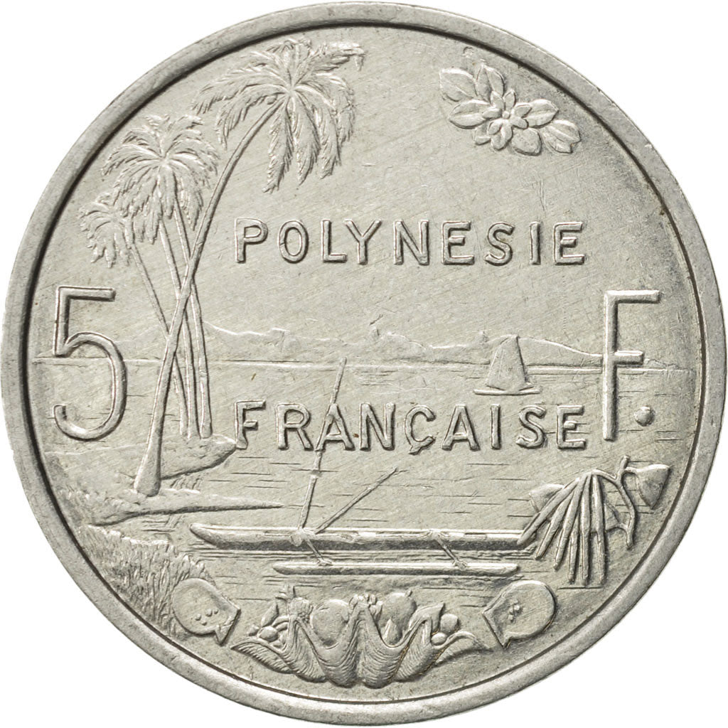 Coin, French Polynesia, 5 Francs, 1996, Paris, MS(60-62), Aluminum, KM:12