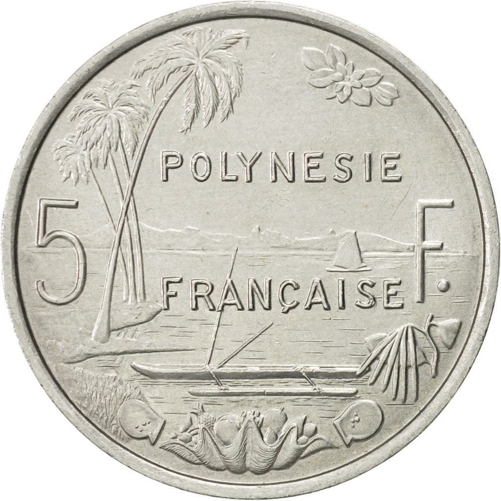 Coin, French Polynesia, 5 Francs, 1993, Paris, MS(60-62), Aluminum, KM:12