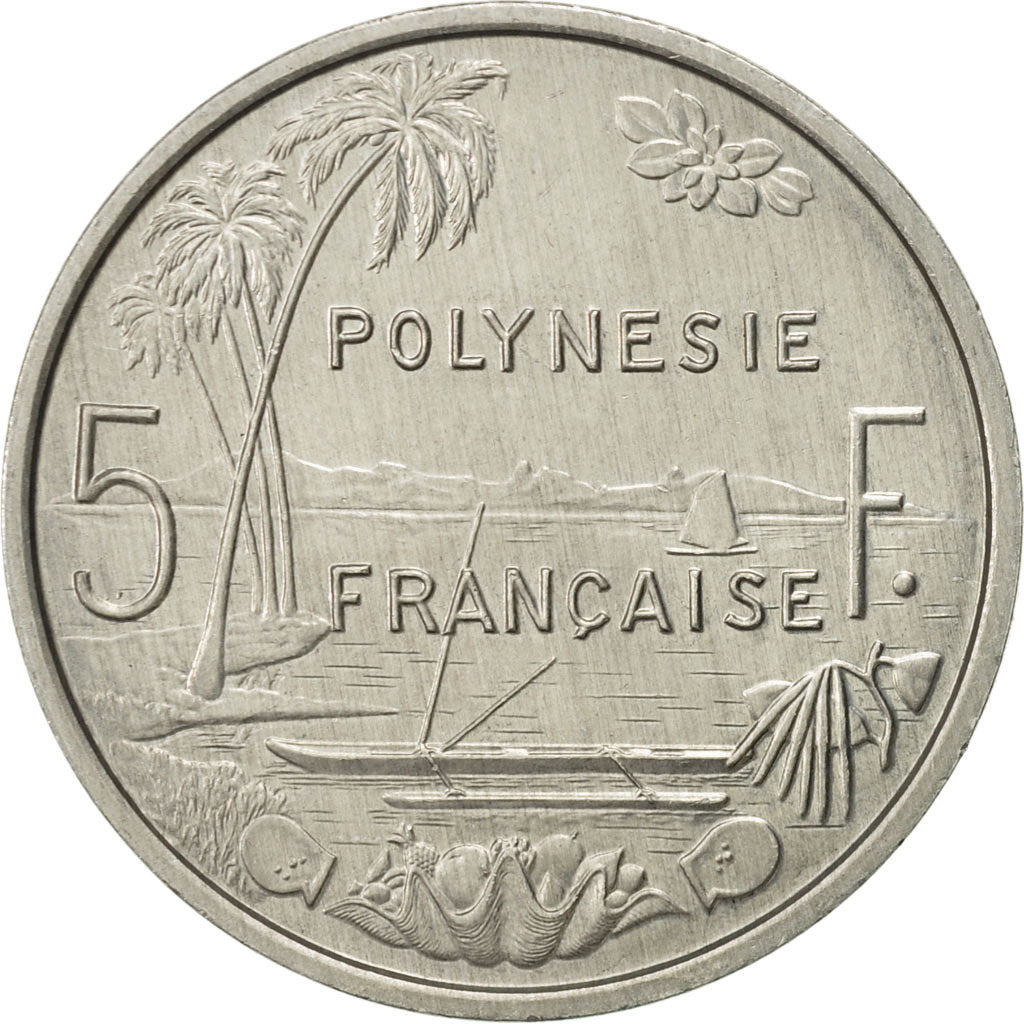 Coin, French Polynesia, 5 Francs, 1998, Paris, MS(60-62), Aluminum, KM:12