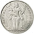 Moneta, Polinezja Francuska, 5 Francs, 1975, Paris, MS(60-62), Aluminium, KM:12