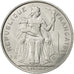 Coin, French Polynesia, 5 Francs, 1975, Paris, MS(60-62), Aluminum, KM:12