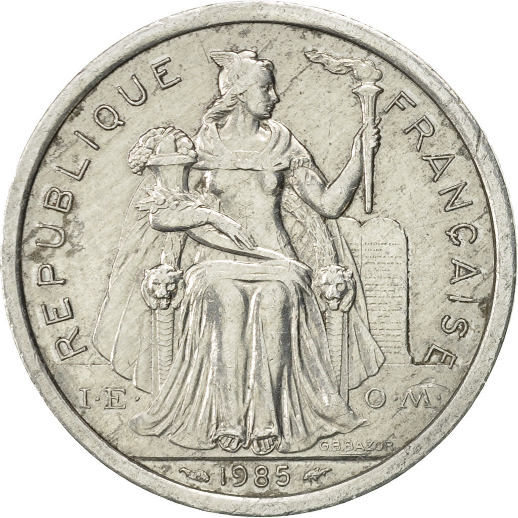 Monnaie, French Polynesia, 2 Francs, 1985, Paris, SUP, Aluminium, KM:10
