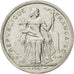 French Polynesia, 2 Francs, 1987, Paris, AU(55-58), Aluminum, KM:10
