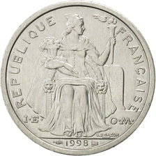 French Polynesia, 2 Francs, 1998, Paris, AU(55-58), Aluminum, KM:10