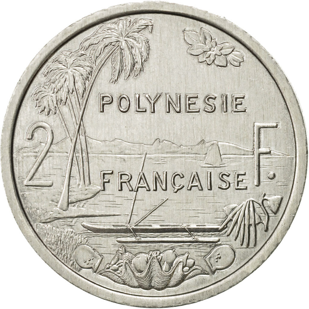 French Polynesia, 2 Francs, 1998, Paris, AU(55-58), Aluminum, KM:10