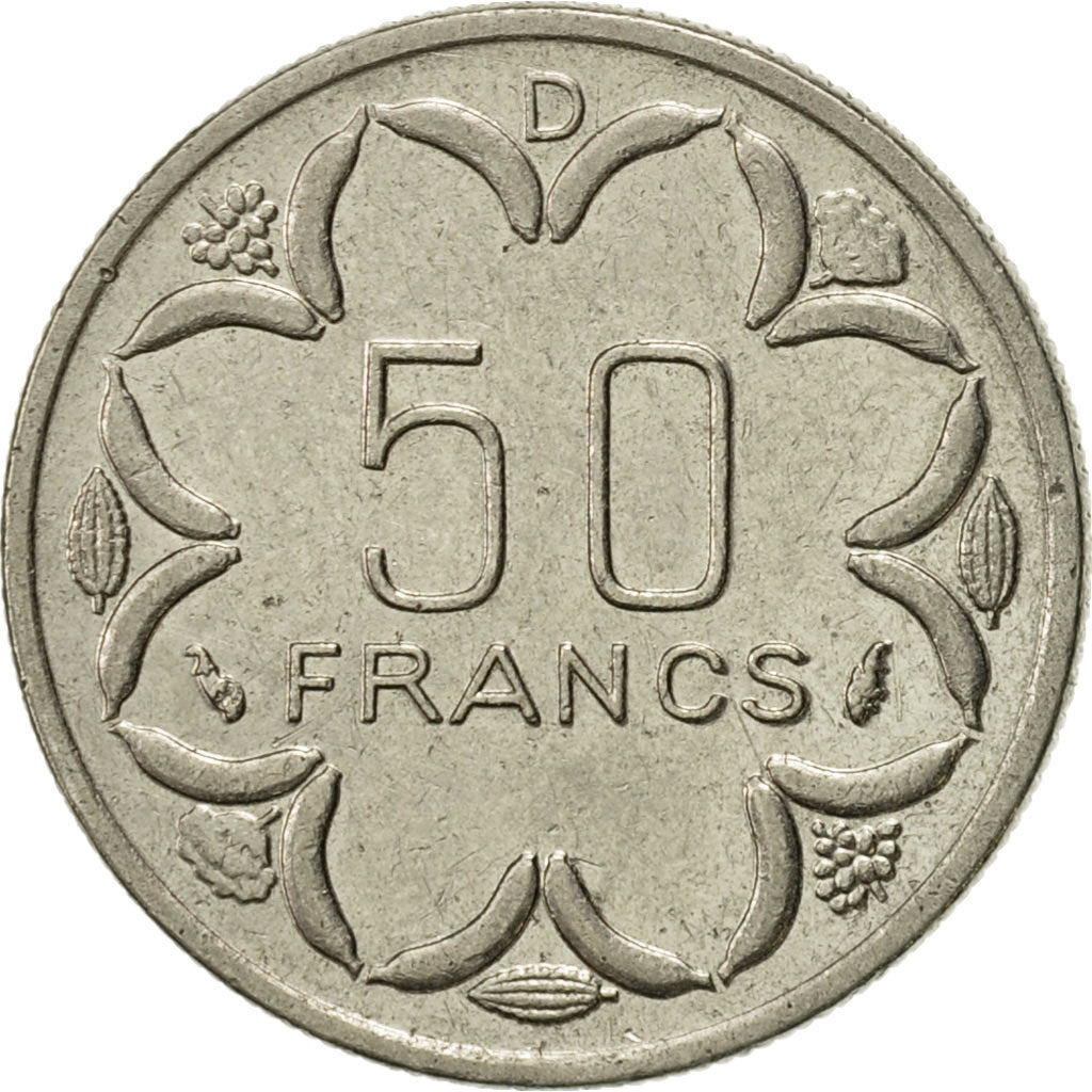 Stati dell’Africa centrale, 50 Francs, 1976, Paris, SPL-, Nichel, KM:11