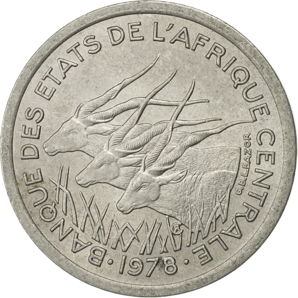 Coin, Central African States, Franc, 1978, Paris, AU(50-53), Aluminum, KM:8