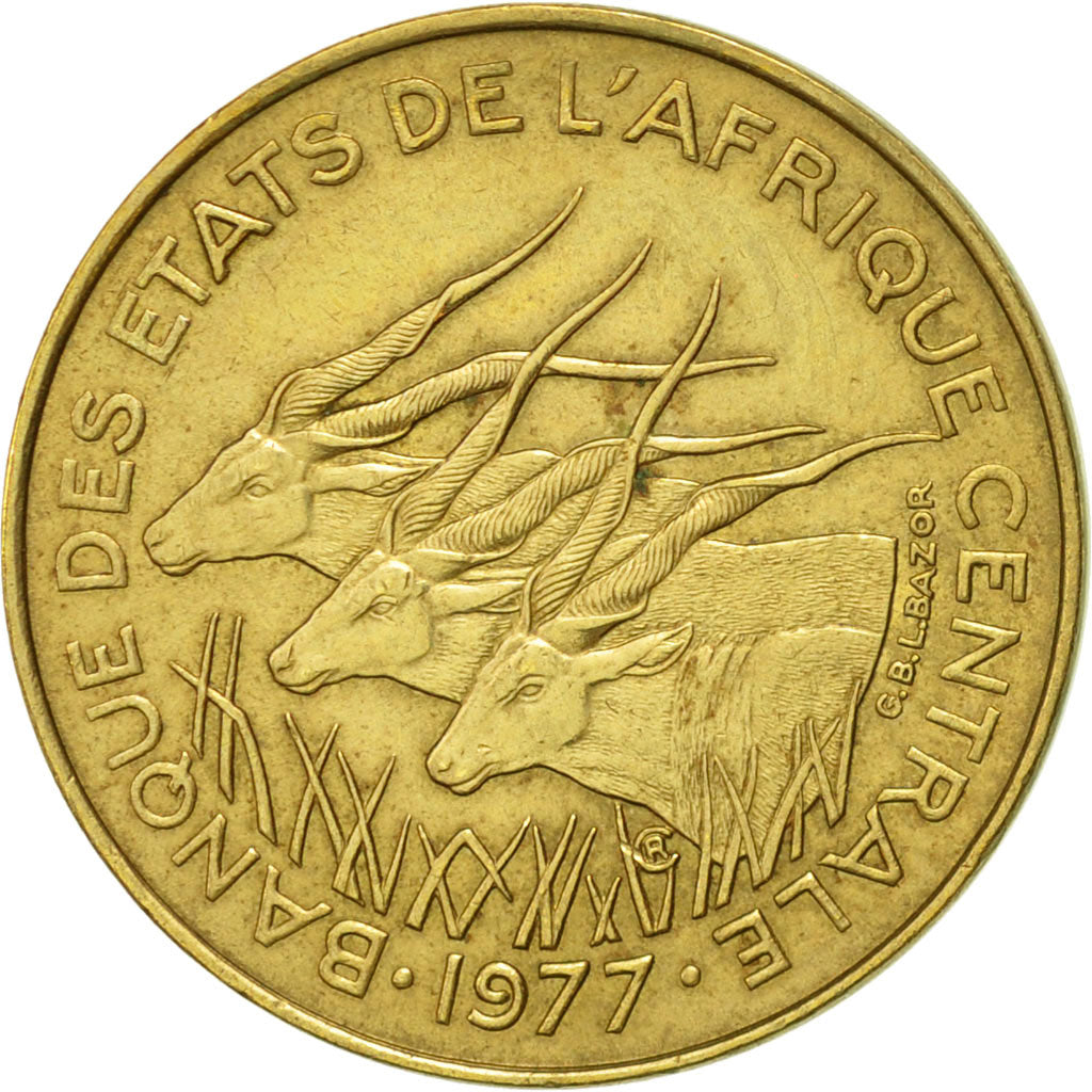 Monnaie, États de l'Afrique centrale, 5 Francs, 1977, Paris, SUP