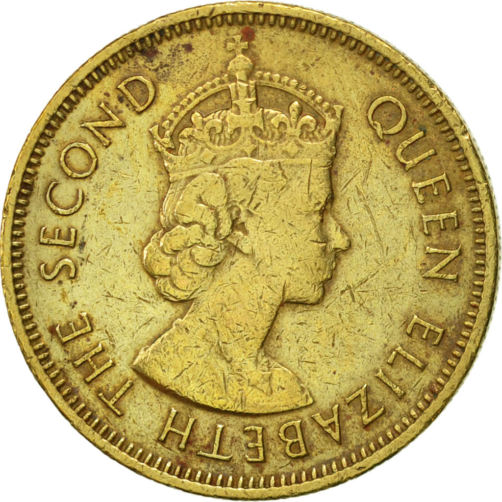 Monnaie, Hong Kong, Elizabeth II, 10 Cents, 1972, TTB+, Nickel-brass, KM:28.3