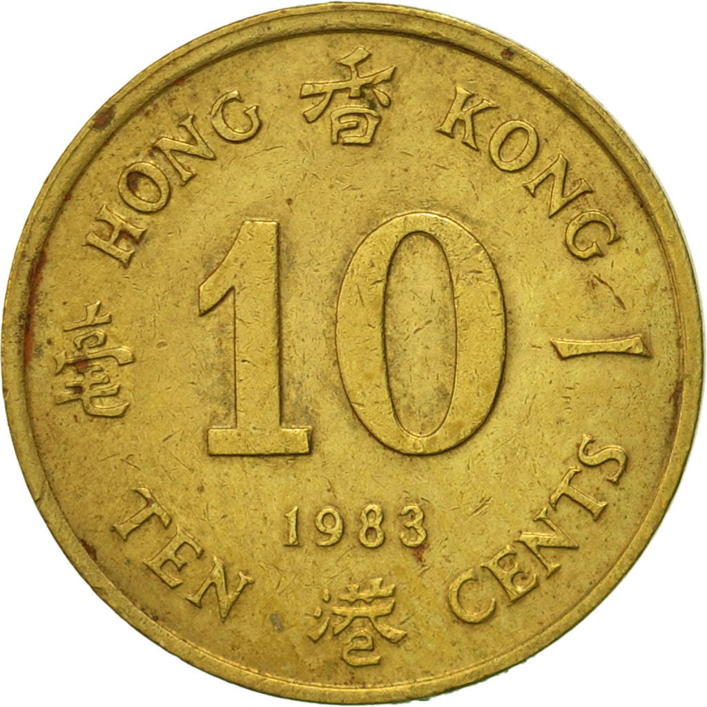 Monnaie, Hong Kong, Elizabeth II, 10 Cents, 1983, TTB+, Nickel-brass, KM:49