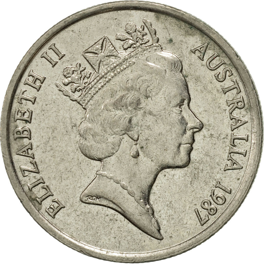 Moneta, Australia, Elizabeth II, 5 Cents, 1987, SPL-, Rame-nichel, KM:80