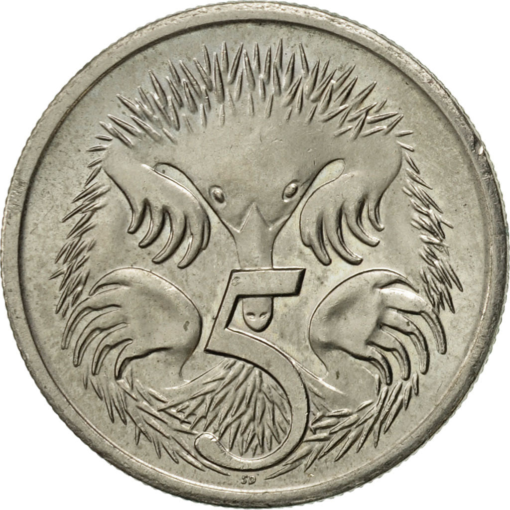 Coin, Australia, Elizabeth II, 5 Cents, 2002, AU(55-58), Copper-nickel, KM:401