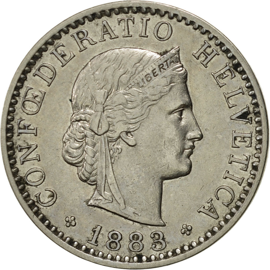 Monnaie, Suisse, 20 Rappen, 1883, Bern, SUP, Nickel, KM:29