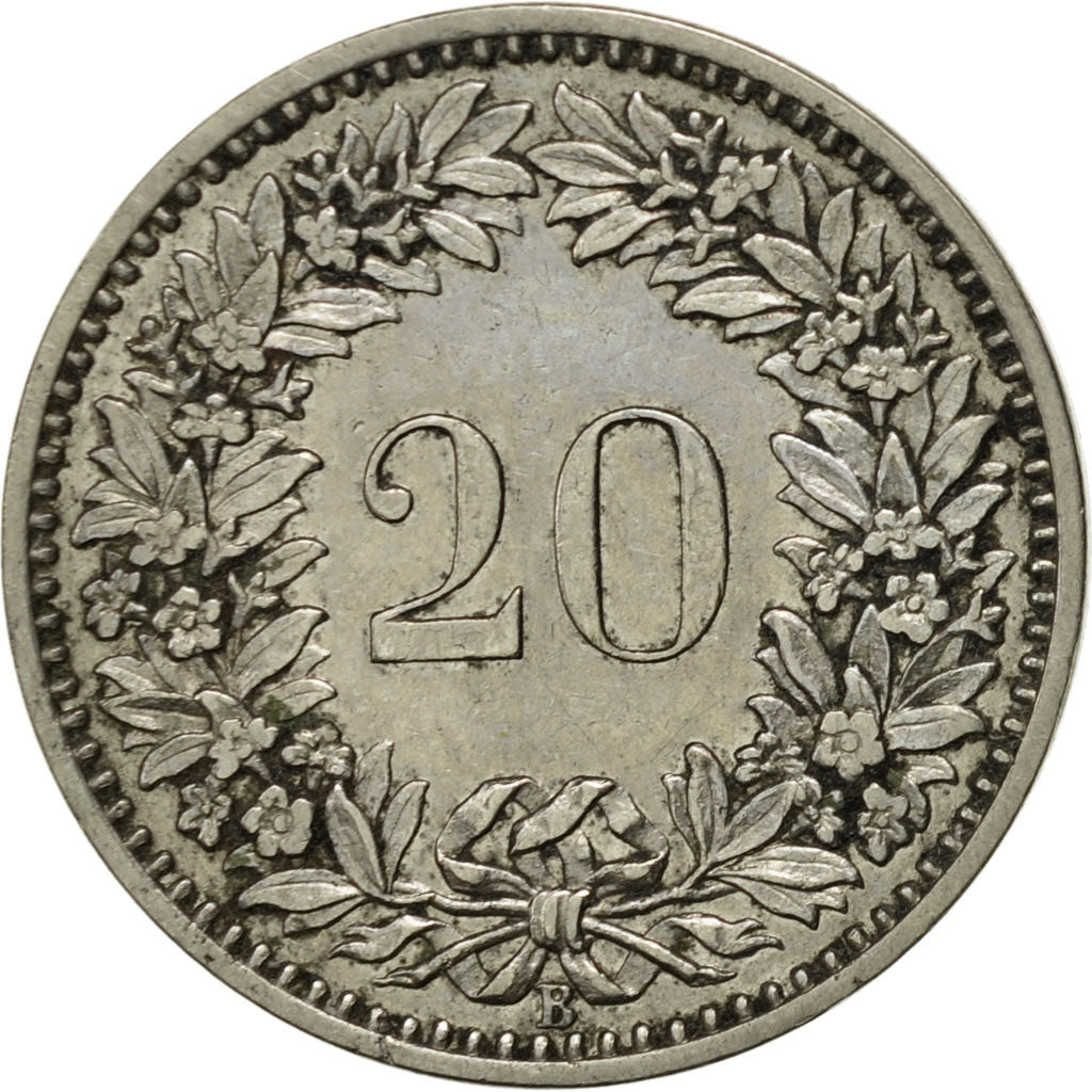 Monnaie, Suisse, 20 Rappen, 1883, Bern, SUP, Nickel, KM:29