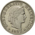 Monnaie, Suisse, 20 Rappen, 1927, Bern, SUP, Nickel, KM:29
