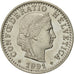 Coin, Switzerland, 20 Rappen, 1991, Bern, AU(55-58), Copper-nickel, KM:29a