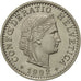 Coin, Switzerland, 20 Rappen, 1992, Bern, AU(55-58), Copper-nickel, KM:29a