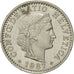 Coin, Switzerland, 20 Rappen, 1987, Bern, AU(55-58), Copper-nickel, KM:29a