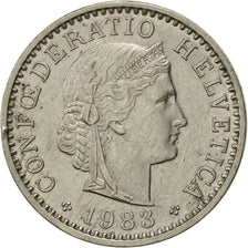 Coin, Switzerland, 20 Rappen, 1983, Bern, AU(55-58), Copper-nickel, KM:29a