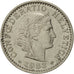 Coin, Switzerland, 20 Rappen, 1983, Bern, AU(55-58), Copper-nickel, KM:29a