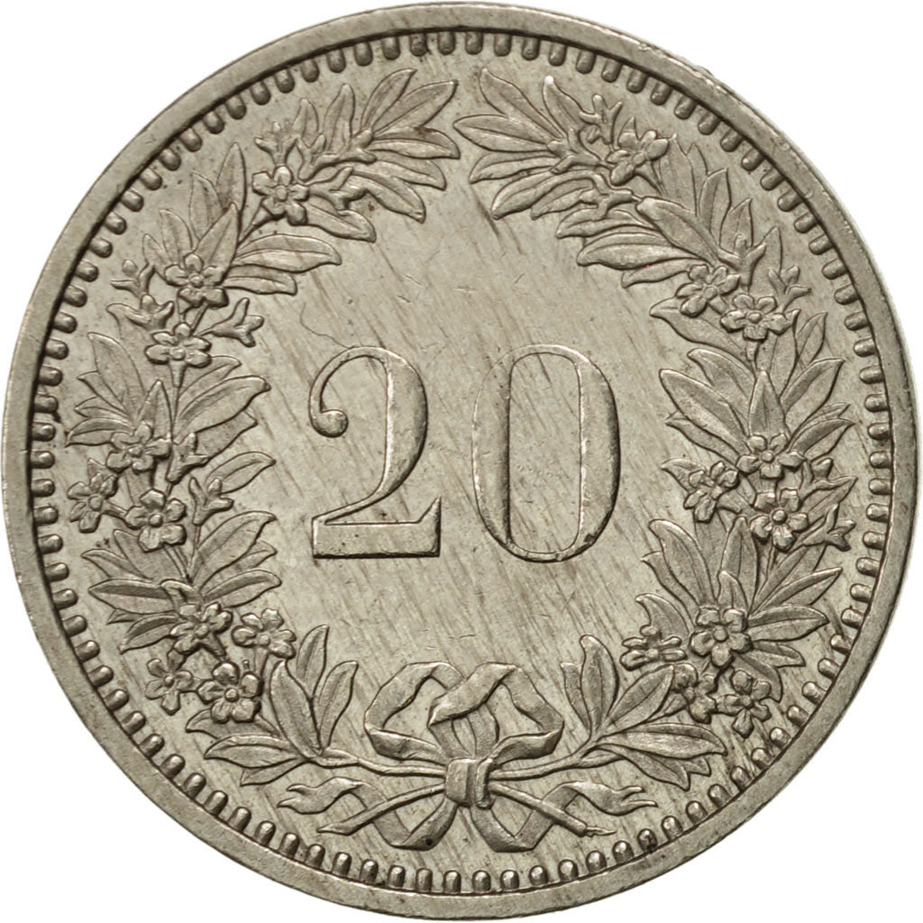 Coin, Switzerland, 20 Rappen, 1983, Bern, AU(55-58), Copper-nickel, KM:29a