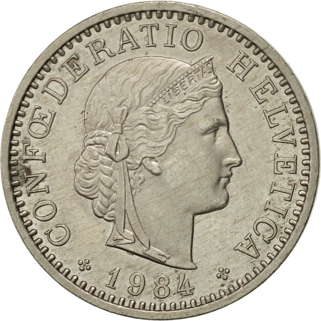 Monnaie, Suisse, 20 Rappen, 1984, Bern, SUP, Copper-nickel, KM:29a