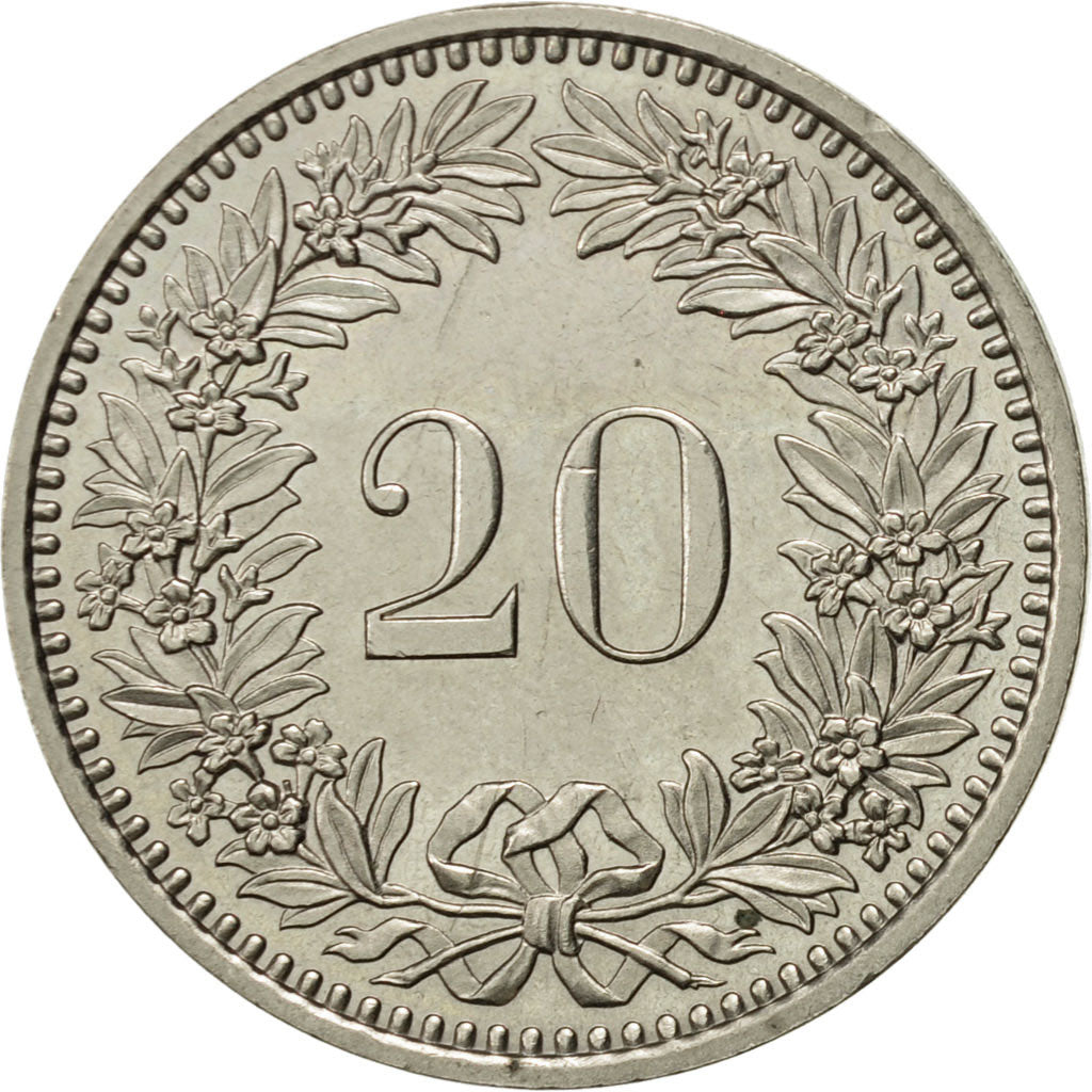 Moneta, Svizzera, 20 Rappen, 1982, Bern, SPL-, Rame-nichel, KM:29a